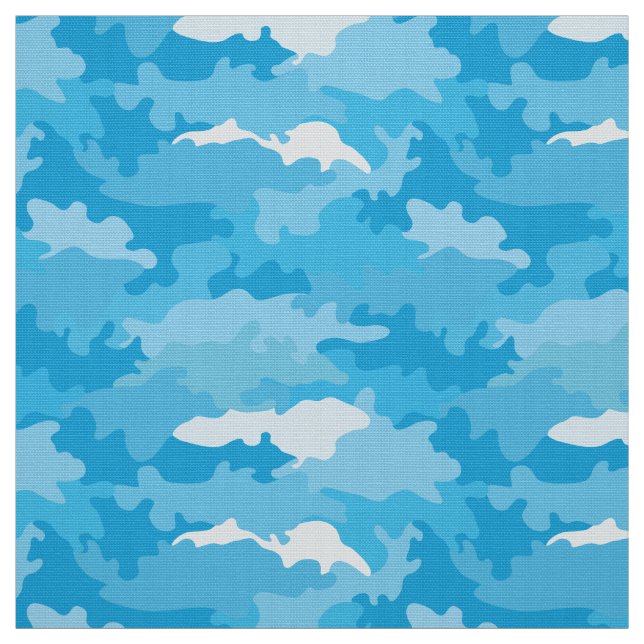 Cool blue color style camouflage pattern fabric (Swatch)