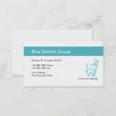 Cool Blue Dentist Business Cards (Front/Back)