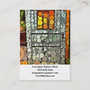 Cool Blue Door Southwestern Courtyard Wooden Door Business Card