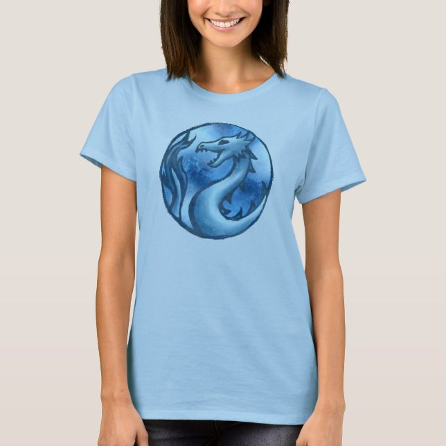 Cool Blue Dragon T-Shirt (Front)