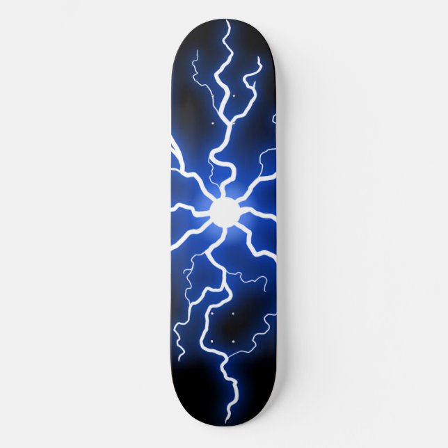 Cool Blue Electric Current Skateboard (Front)