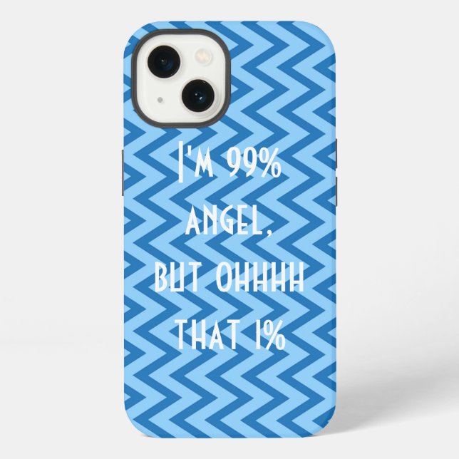 Cool Blue Fanny Iphone Case (Back)