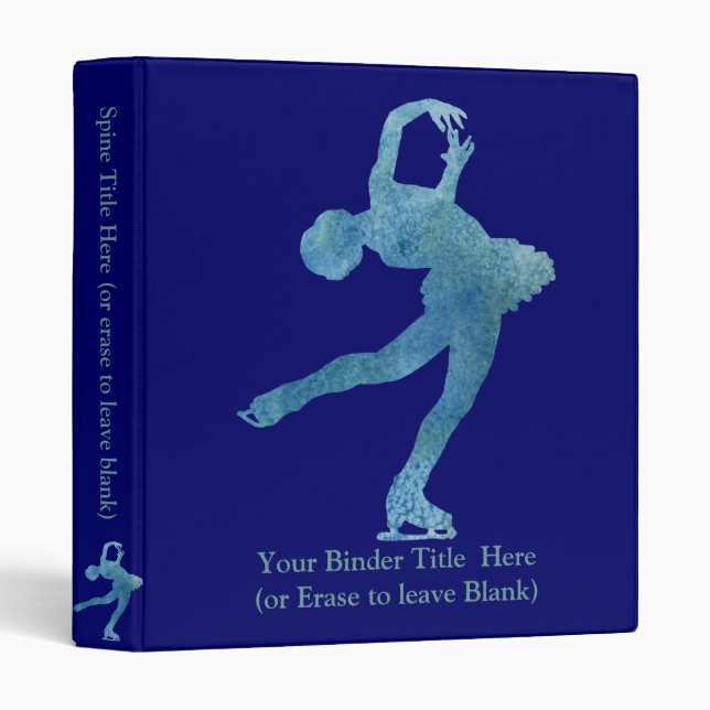 Cool Blue Figure Skater Binder (Front/Spine)