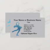 Cool Blue Figure Skater Business Card (Front/Back)