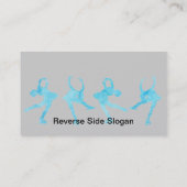 Cool Blue Figure Skater Business Card (Back)