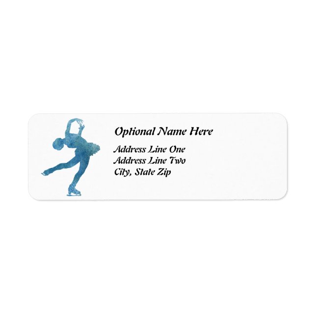 Cool Blue Figure Skater Label (Front)