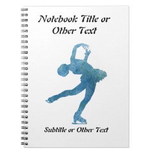 Cool Blue Figure Skater Notebook