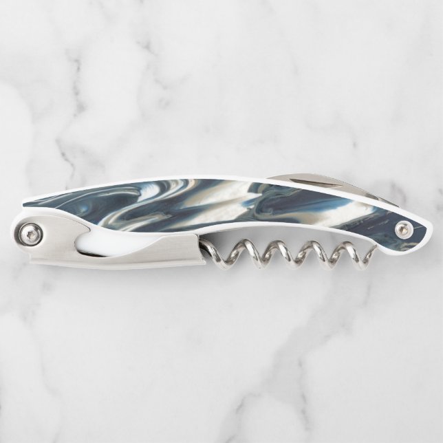 Cool Blue Flame Waiter's Corkscrew (Front)