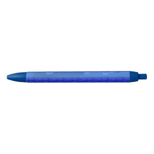 Cool Blue Geometric Stripes Pen