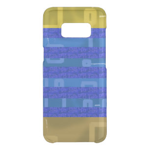 Cool Blue Gold Geometric Stripes Uncommon Samsung Galaxy S8 Case
