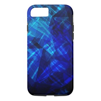 Cool Blue Ice Geometric Pattern Iphone 8/7 Case by PatternswithPassion at Zazzle