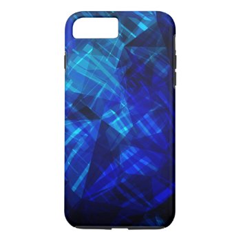 Cool Blue Ice Geometric Pattern Iphone 8 Plus/7 Plus Case by PatternswithPassion at Zazzle