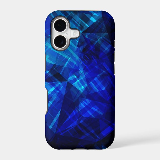 Cool Blue Ice Geometric Pattern Iphone Case (Back)