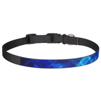 Cool Blue Ice Geometric Pattern Pet Collar