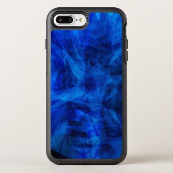 Cool Blue Ice Geometric Shards Otterbox Symmetry Iphone 8 Plus/7 Plus Case by PatternswithPassion at Zazzle