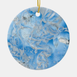 Cool Blue Iceberg Ceramic Ornament
