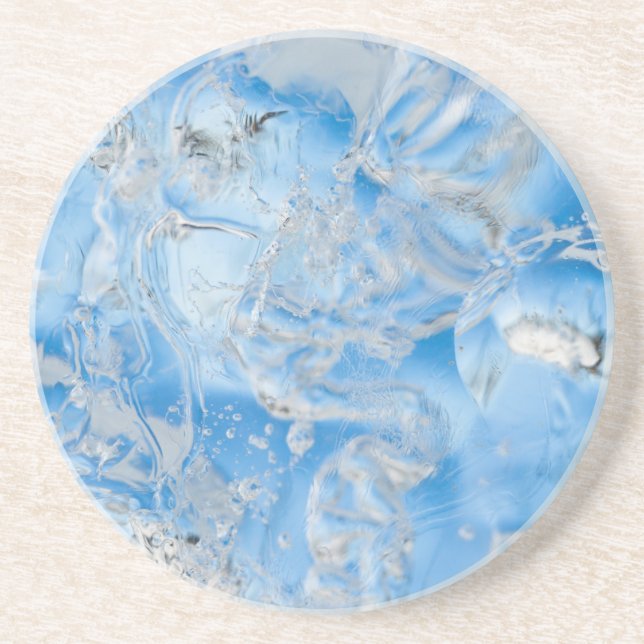 Cool Blue Iceberg Drink Coaster (Front)