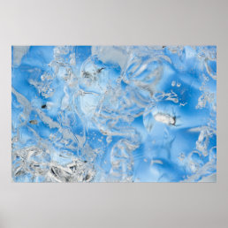 Cool Blue Iceberg Poster