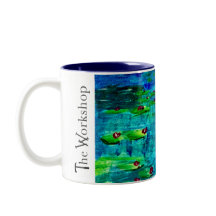 Cool Blue Lilypad Pond Workshop Mug