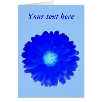Cool Blue Marigold Custom Greeting Card by Fallen_Angel_483 at Zazzle