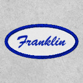 Cool Blue Monogram Name Tag Patch (Front)