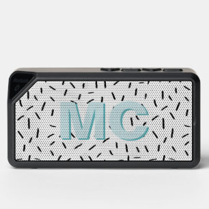 Cool Blue Monogram Personalized Bluetooth Speaker