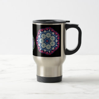 cool blue n pink kaleidoscope travel mug... mug