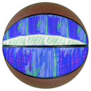 Cool Blue Nautical Abstract Basketball