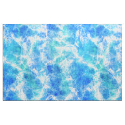 Cool Blue Ocean Surf Waves Pattern Fabric