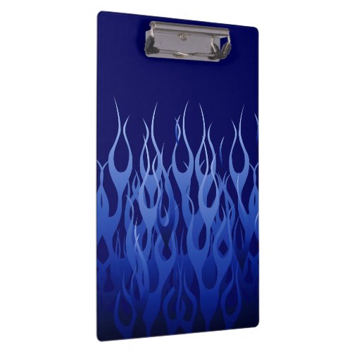 Cool Blue on Blue Racing Flames Clipboard