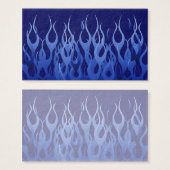 Cool Blue on Blue Racing Flames decorative (Front & Back)