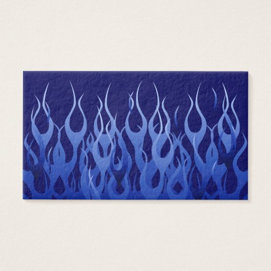 Cool Blue on Blue Racing Flames decorative (Front)