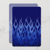 Cool Blue on Blue Racing Flames decorative (Front/Back)