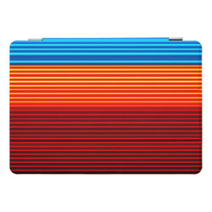 COOL Blue Orange Yellow Red Black Stripes iPad Pro Cover