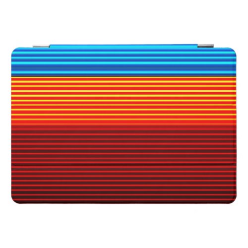 COOL Blue Orange Yellow Red Black Stripes iPad Pro Cover