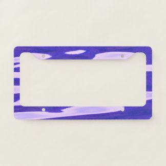 Cool blue pattern license plate frame