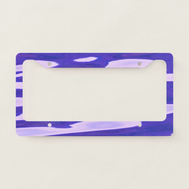 Cool blue pattern license plate frame (Front)