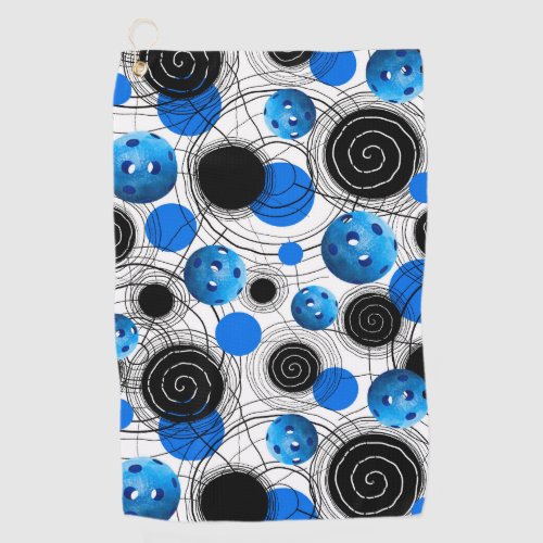 Cool Blue Pickleball Pattern Sweat Towel