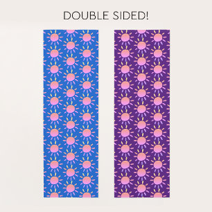 Cool Blue Pink Purple Gradient Summer Sun Pattern Yoga Mat