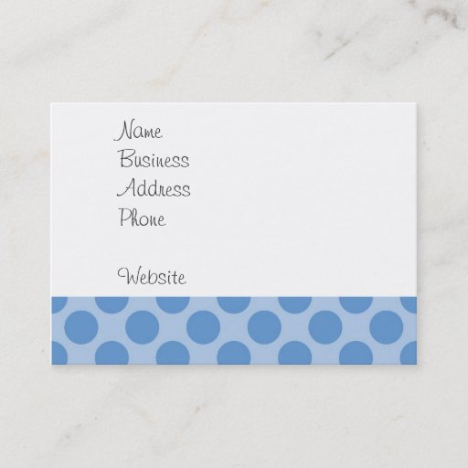 Customizable Cool Blue Polka Dots Pattern on Blue Cute Gifts Business Cards