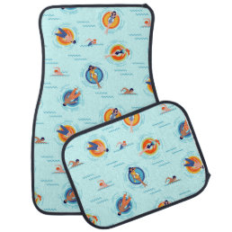 Cool Blue pool party Summer vibe Car Floor Mat