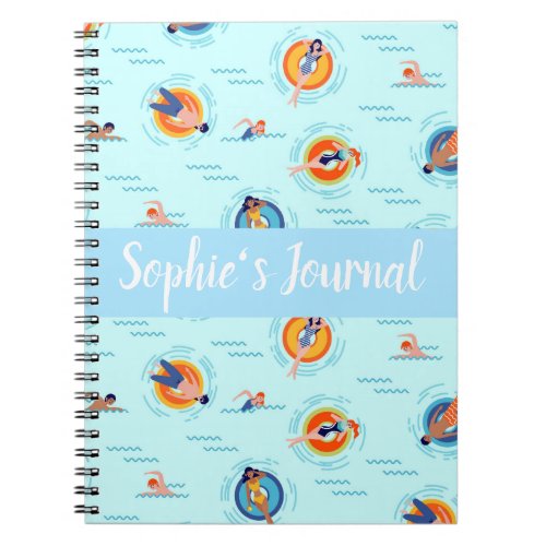 Cool Blue pool party Summer vibe Notebook