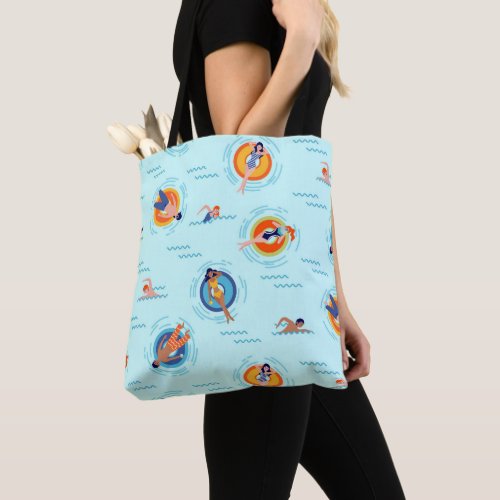 Cool Blue pool party Summer vibe Tote Bag