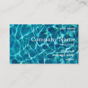 Cool Blue Pool Water Business Card