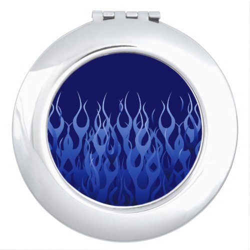 Cool Blue Racing Flames Vanity Mirror