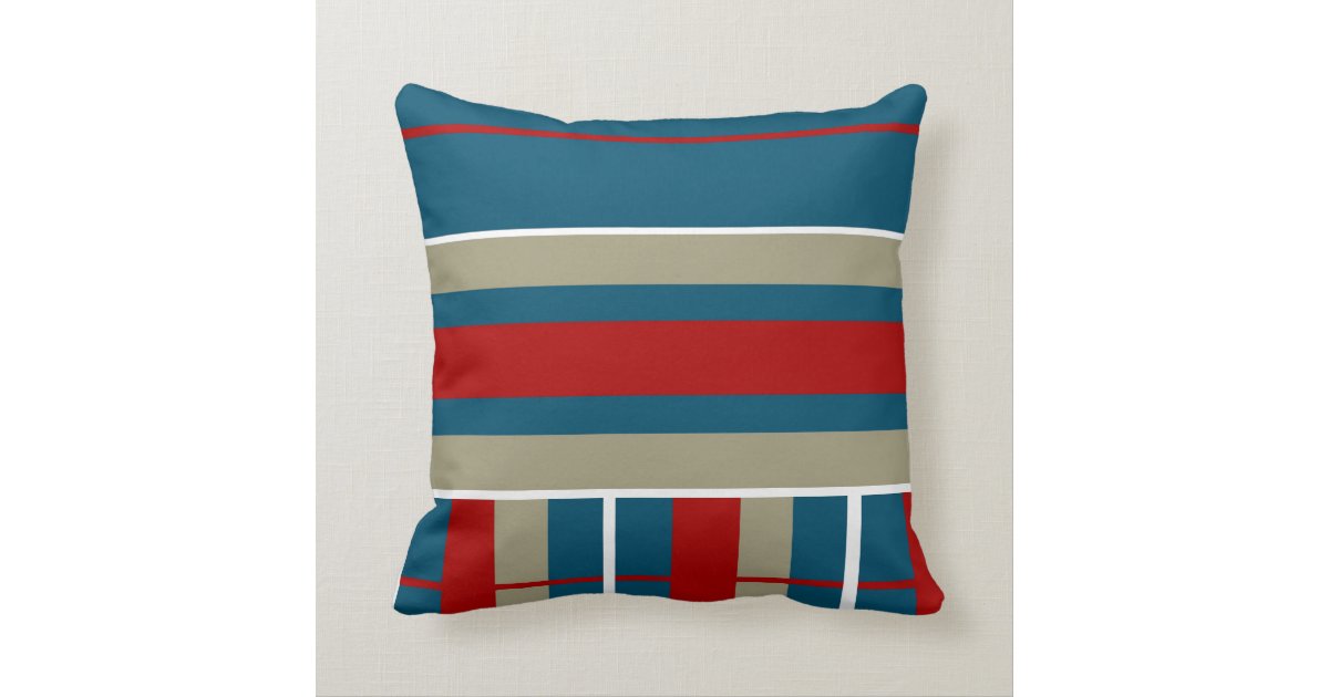 Czebra Retro Multicolor 16x16 Unique Cool Graphic Bold Red White Angled Stripe Vintage Modern Retro Design Throw Pillow Czebra Retro Multicolor 16x16 Unique Cool Graphic Bold Red White Angled Stripe Vintage Modern Retro Design Throw Pillow