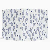 Cool Blue Retro Racquets Pattern Tennis Player   