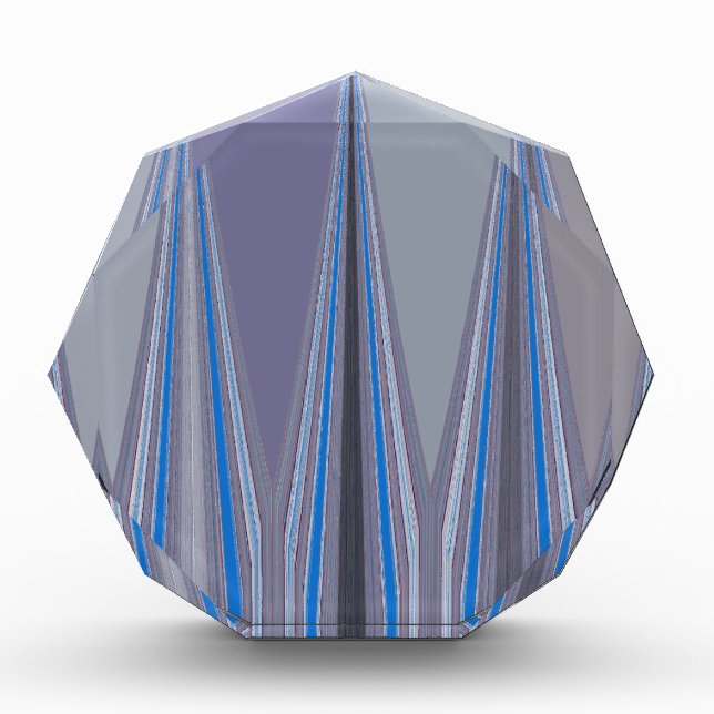 Cool Blue Seamless Design Acrylic Award (Front)