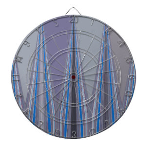 Cool Blue Seamless Design Dartboard With Darts