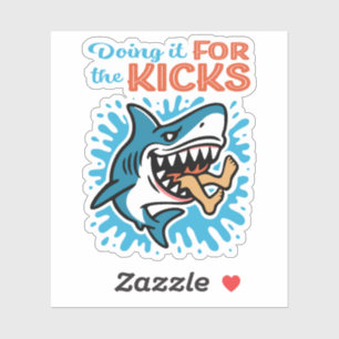 Cool Blue Shark for Kicks Sticker